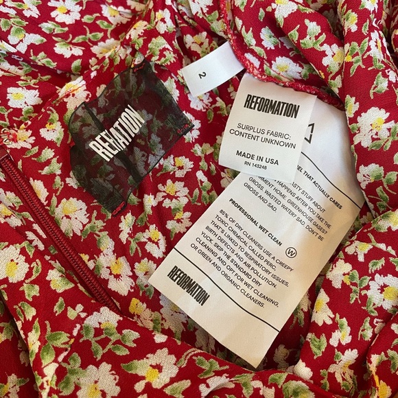 Reformation Red Floral Cut-Out Jumpsuit - Picture 12 of 12
